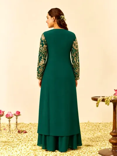 Green Heavy Ethnic Co-Ord-2