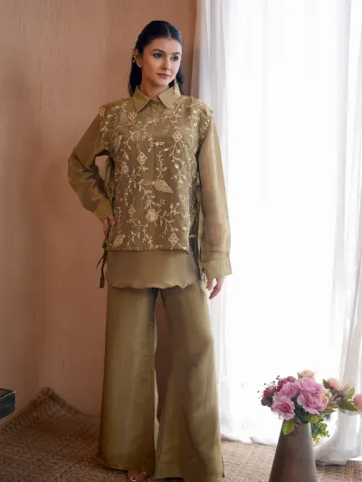 Olive Green Co-ord Set-0