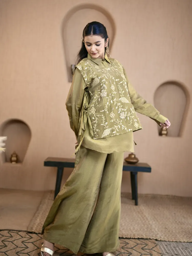 Olive Green Co-ord Set-3