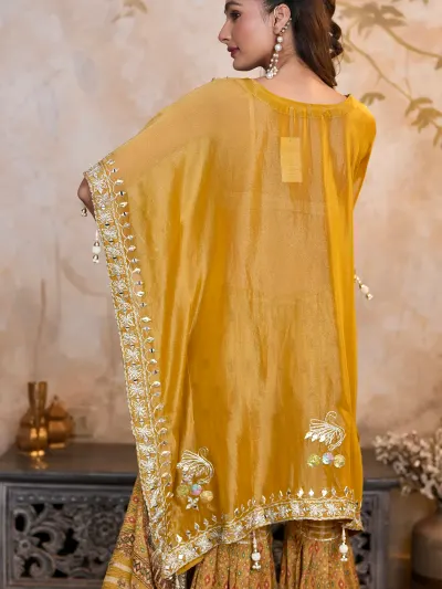 Mustard Yellow Sharara Suit-3