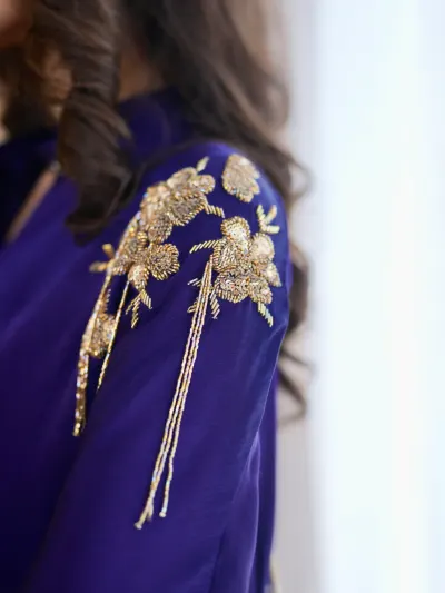 Purple Indo Western Party Wear Set-2