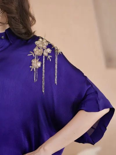 Purple Indo Western Party Wear Set-1