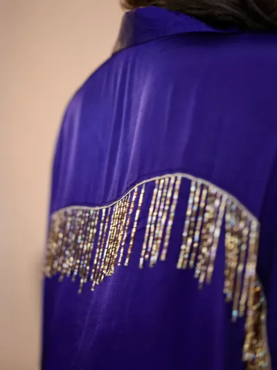 Purple Indo Western Party Wear Set-3