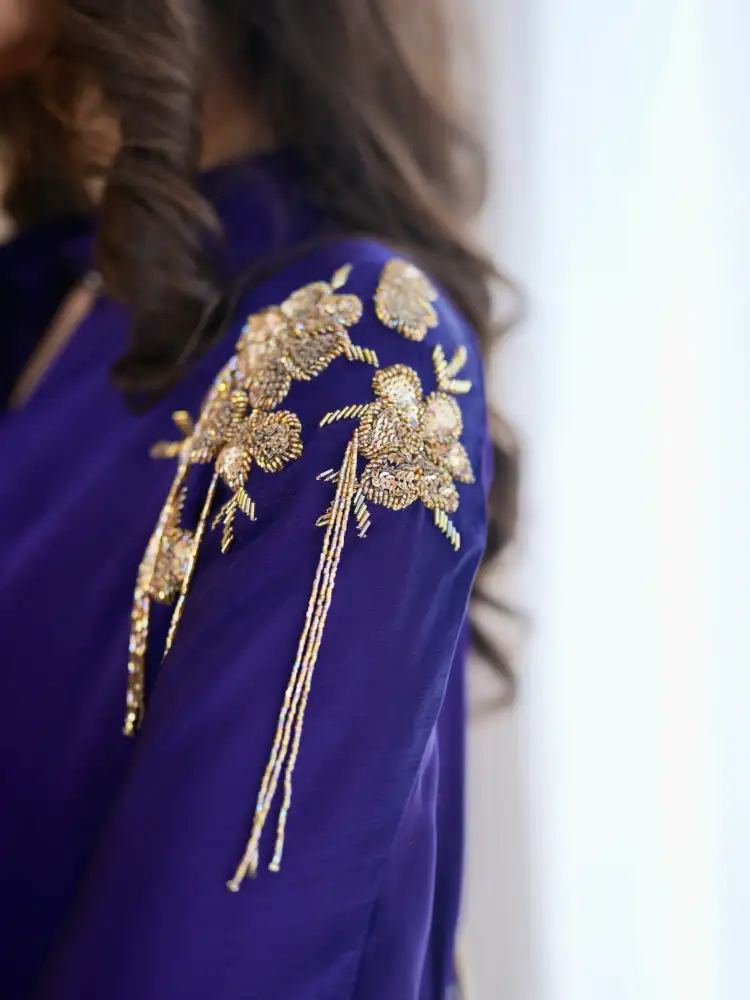 Purple Indo Western Womens thumbnail 3