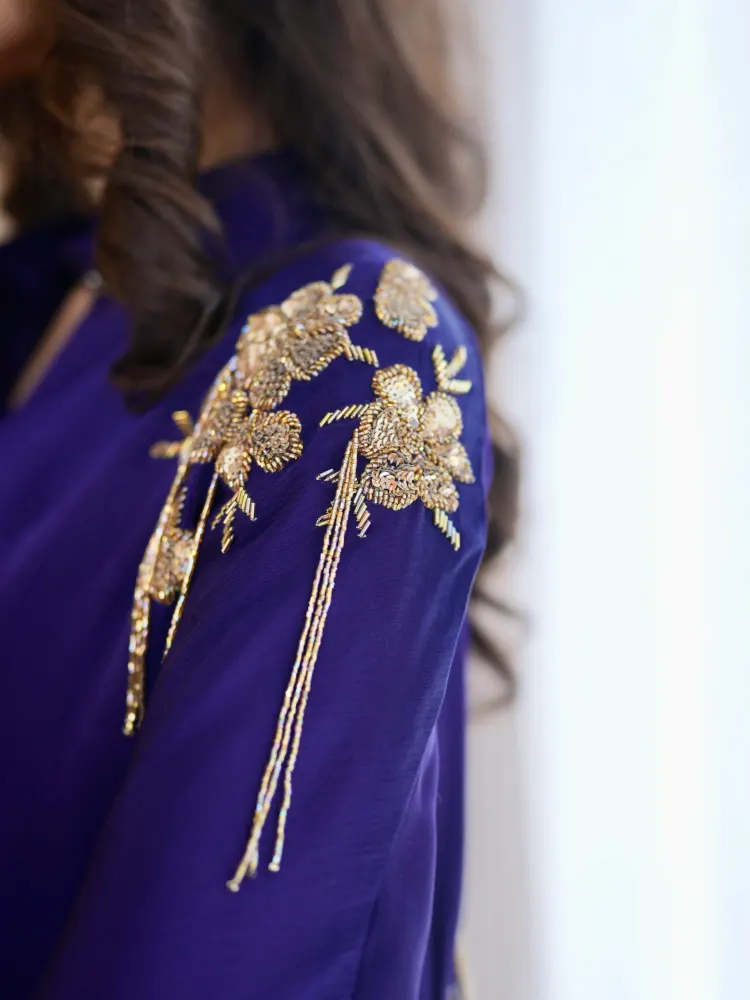 Purple Indo Western Party Wear Set-2