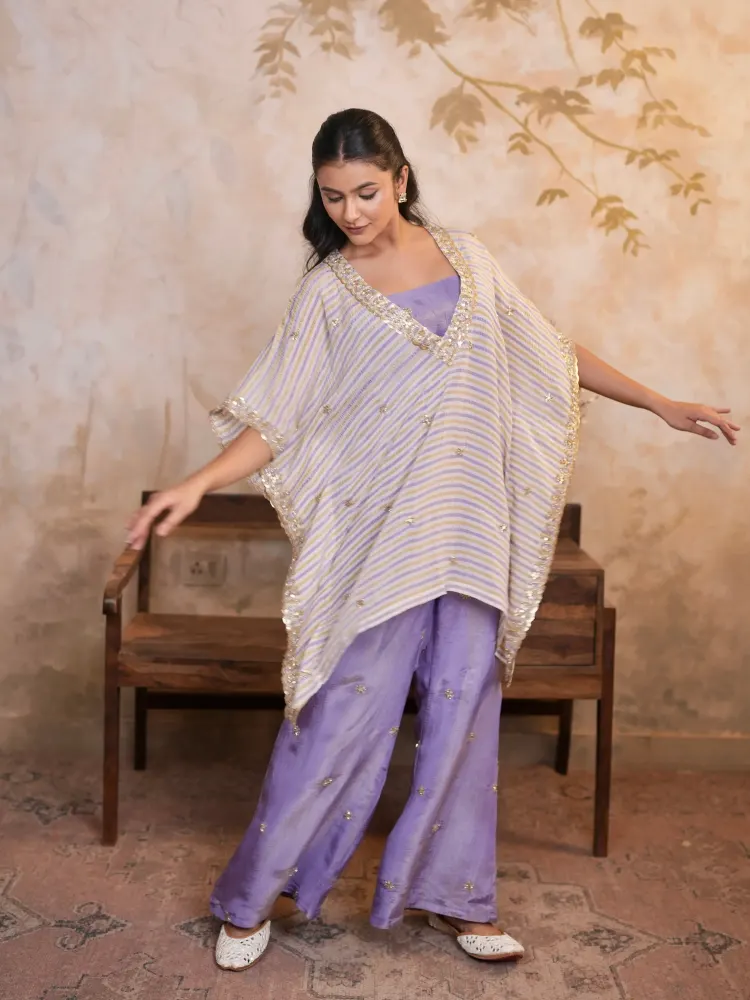 LAVENDER KAFTAN SUIT - 1