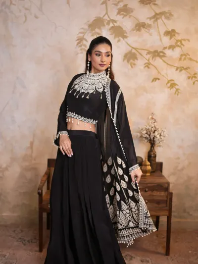 Black Indo Western Women’s Set-1