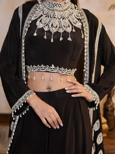 Black Indo Western Women’s Set-4