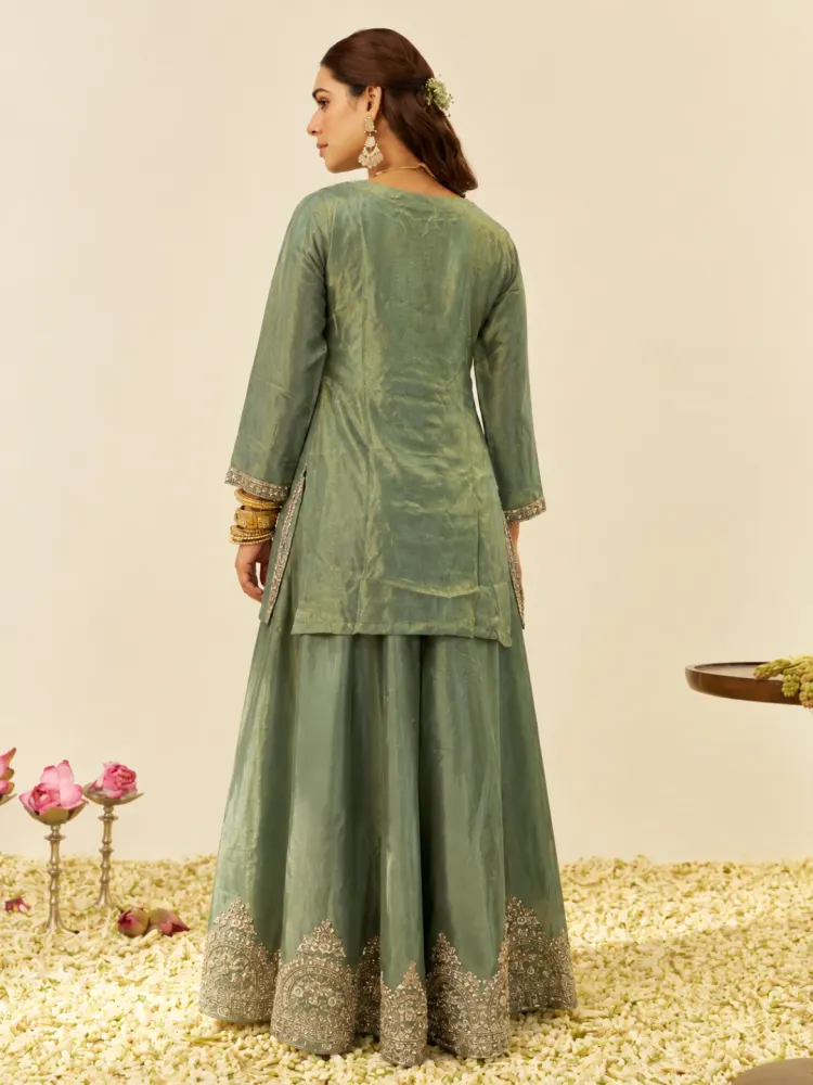 Sage Green Festive Suit-2