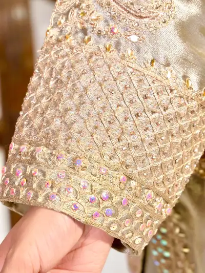 Embroidered Silk Kurta Farshi Salwar Suit Set with Dupatta - 3