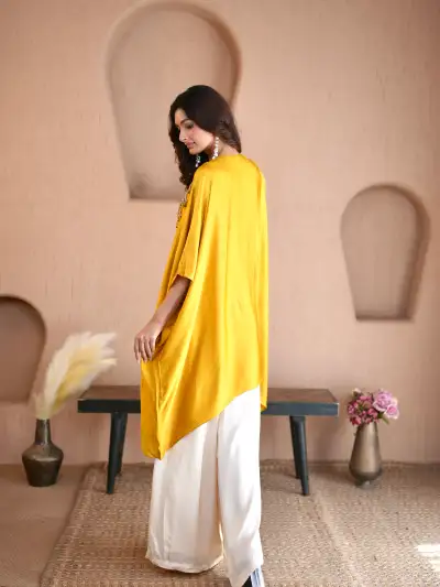 Yellow Kaftan Suit Women's - 3