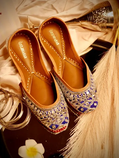 Royal Blue Ethnic Jutti-0