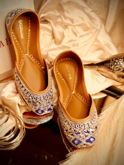 Royal Blue Ethnic Jutti-2