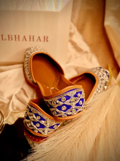 Royal Blue Ethnic Jutti-3