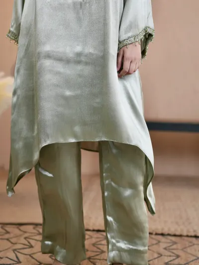 Green Coord Set Suit-4