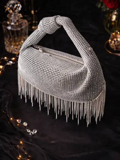 Silver Designer Shoulder Bag-1