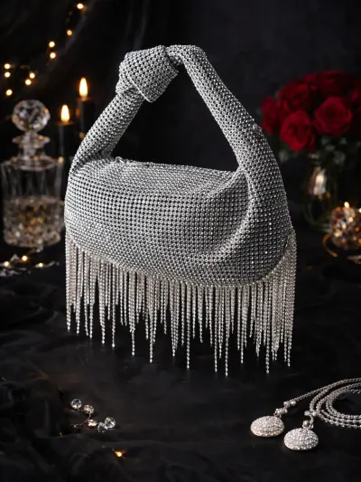 Silver Designer Shoulder Bag-3