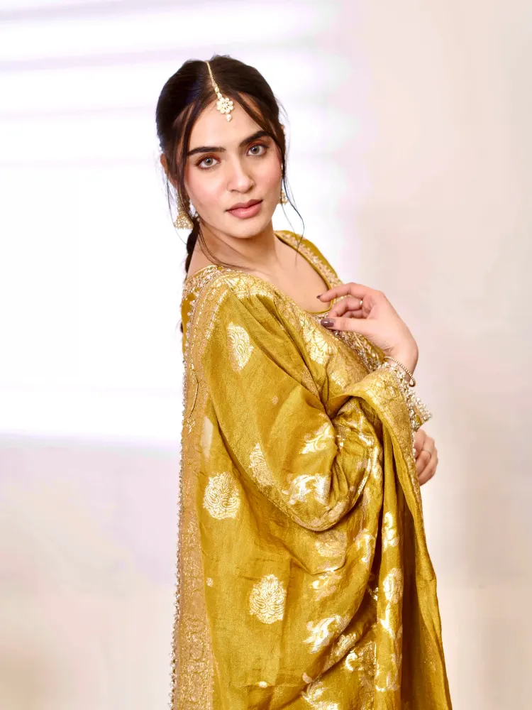 YELLOW GHARARA SUIT - 2