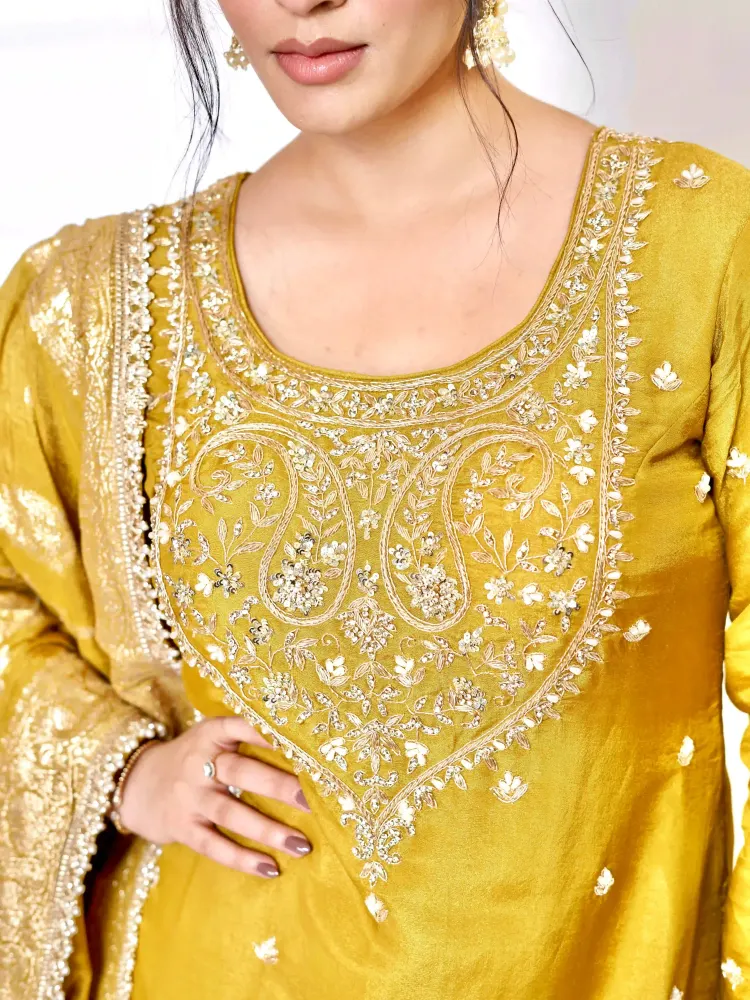 Yellow Gharara Suit-3