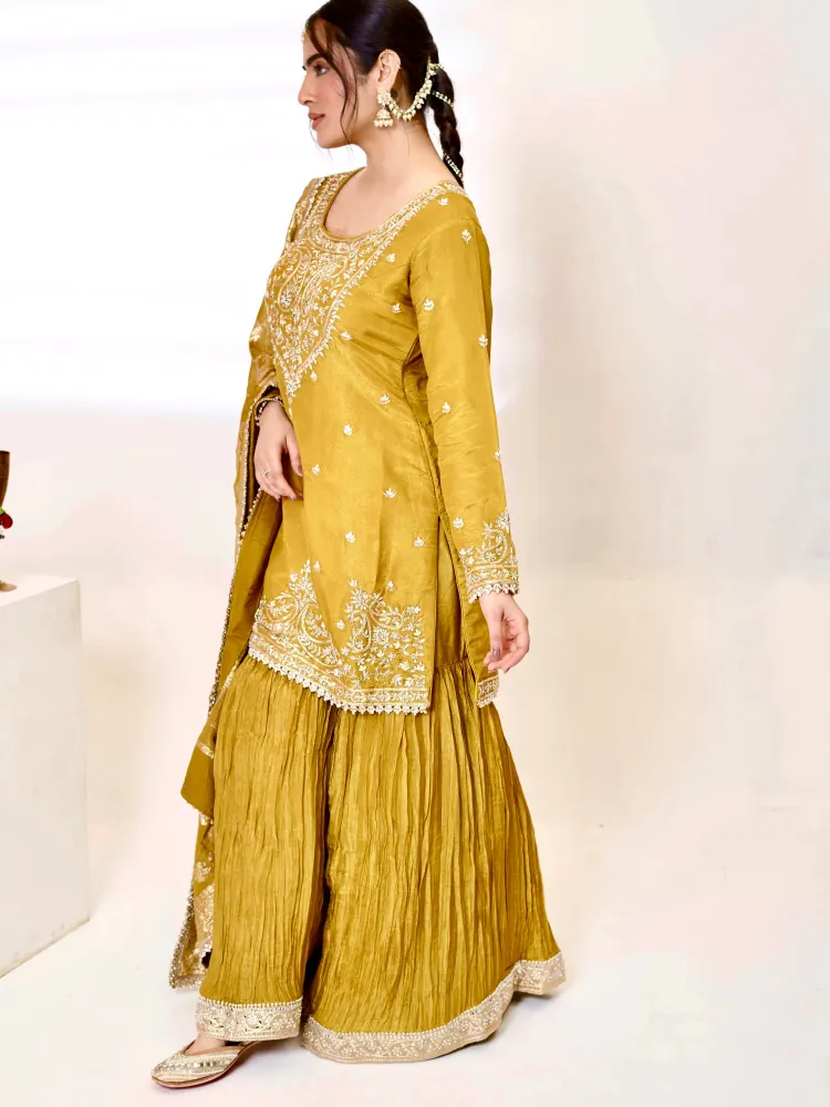 Yellow Gharara Suit-5