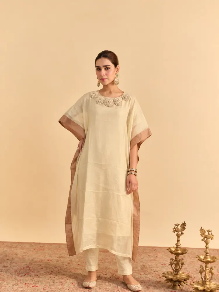 Ivory Minimal Ethnic Suit-1