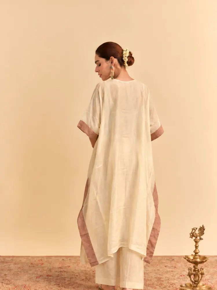 Ivory Minimal Ethnic Suit-3