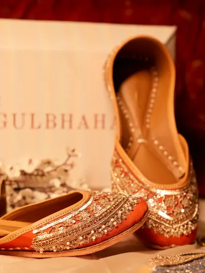 Rust Bridal Jutti for Women-1