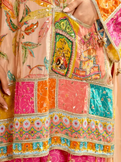 Multicolour Farshi Salwar Suit-4