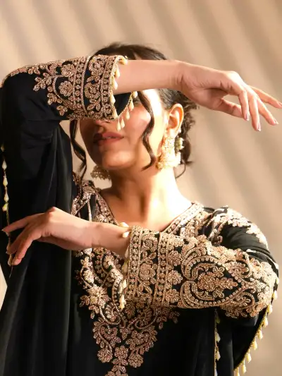 Heavy Embroidered Kurta Palazzo Set with Dupatta - 4