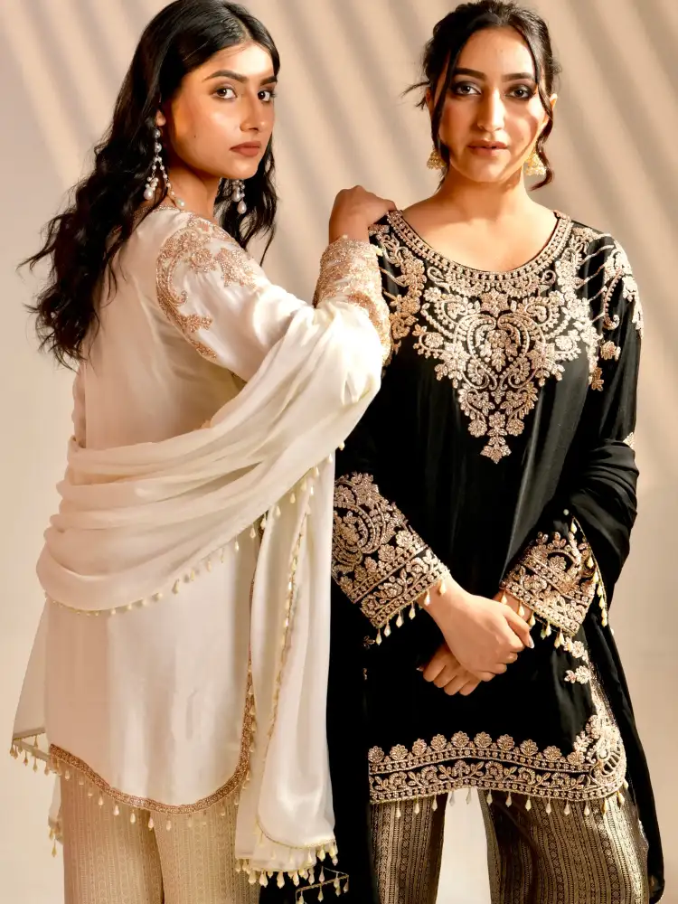 Heavy Embroidered Kurta Palazzo Set with Dupatta thumbnail 8