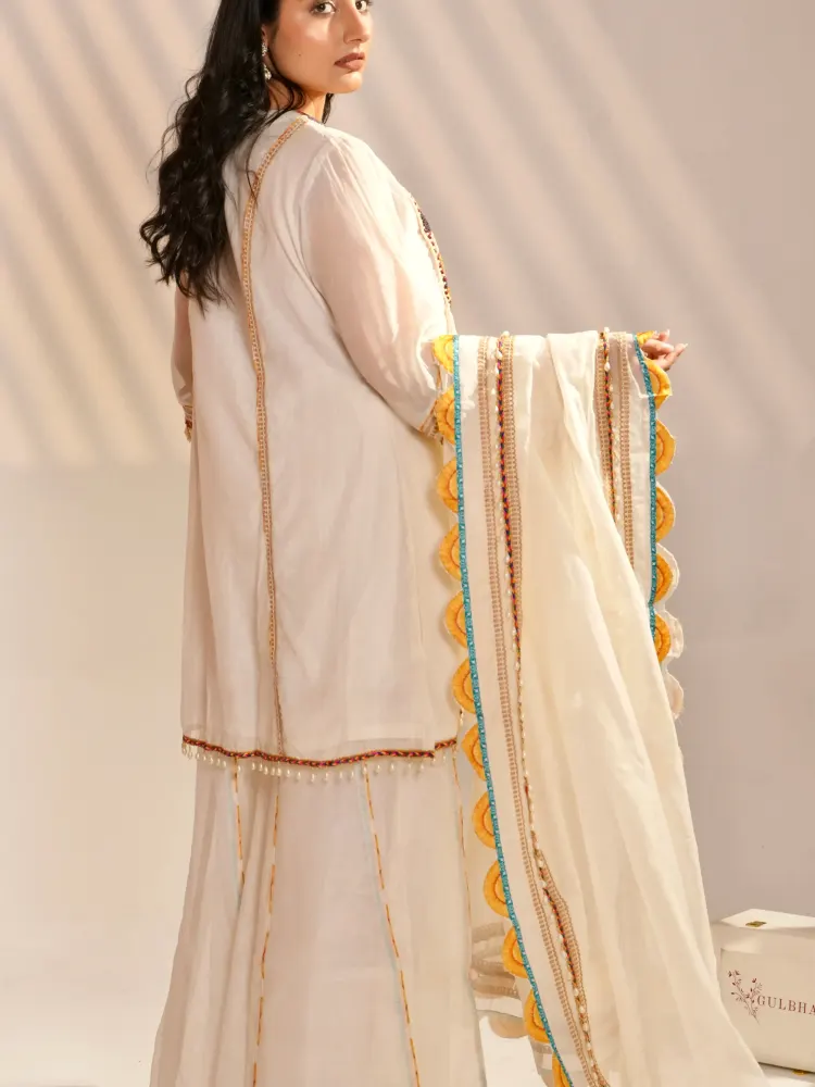 Ivory Boho Sharara Suit-7
