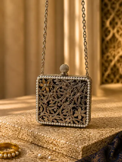 Silver Clutch Bag-1