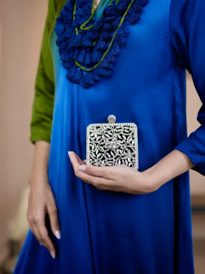 Silver Clutch Bag-3