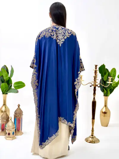 Cream Satin Co-Ord Set with Shrug - 6