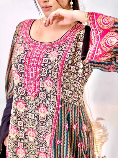 Black Farshi Salwar Suit-1
