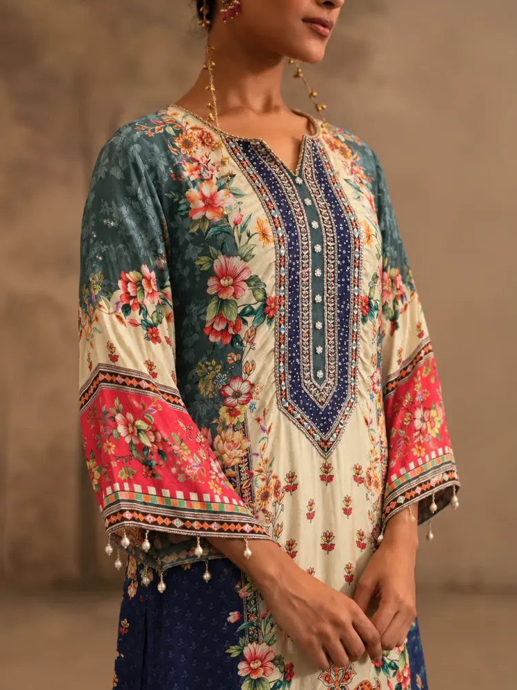 Printed Crepe Suit for Women-3