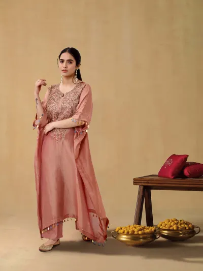 Rose Gold Kaftan Suit-0