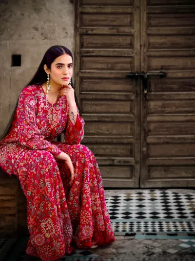 Pink Designer Co-ord Suit-0