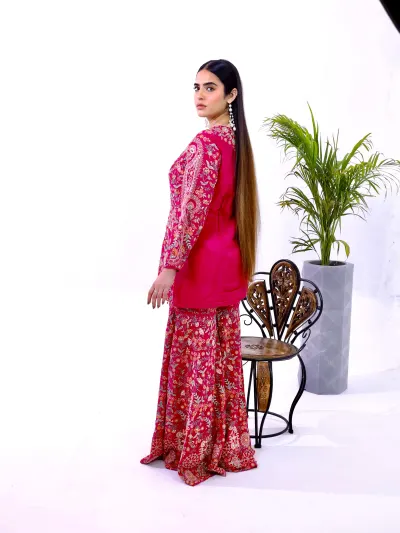 Pink Designer Co-ord Suit-3