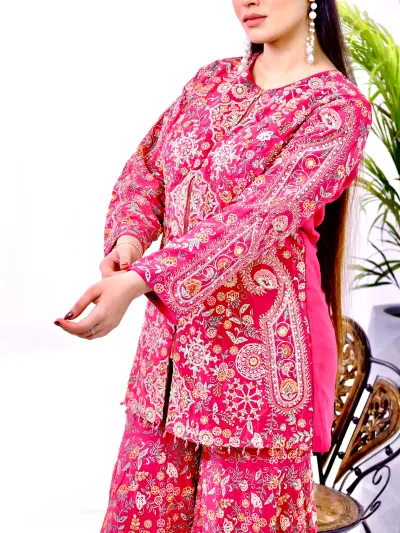 Pink Designer Co-ord Suit-4