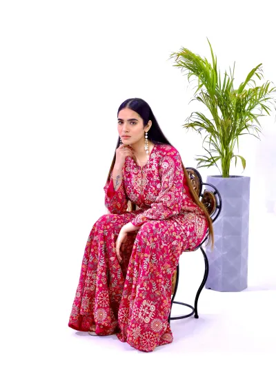 Pink Designer Co-ord Suit-5