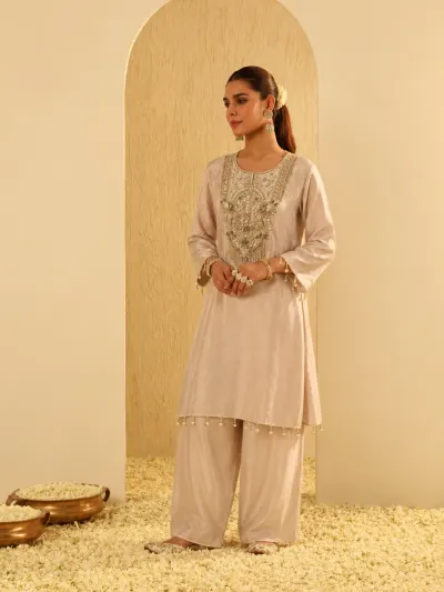 Champagne Gold Festive Suit-1