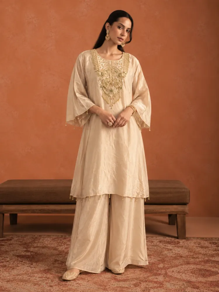 Champagne Gold Festive Suit-1