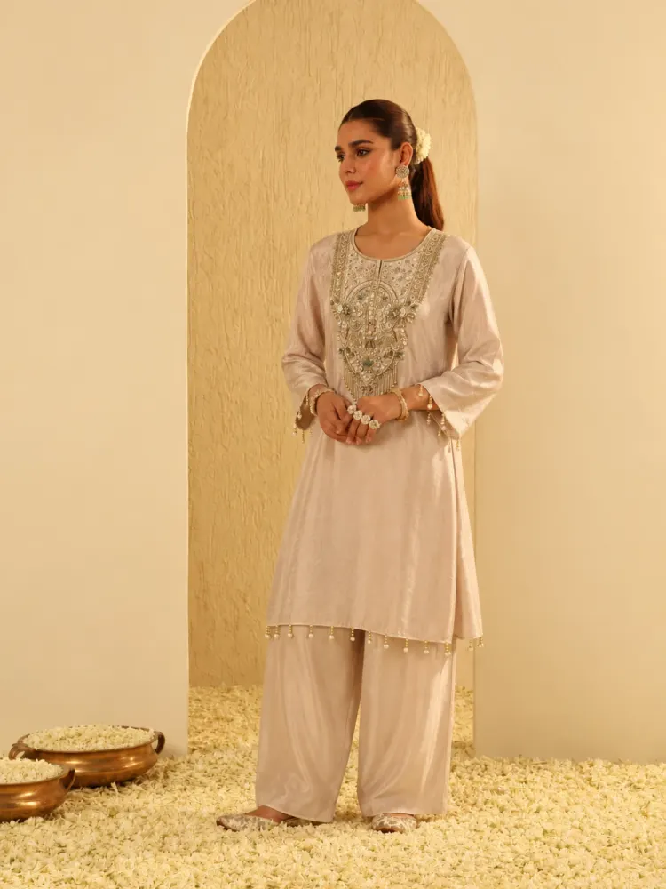 Champagne Gold Festive Suit-1