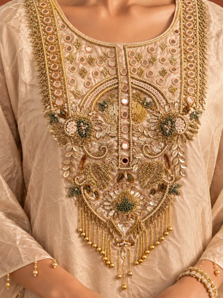 Champagne Gold Festive Suit-2