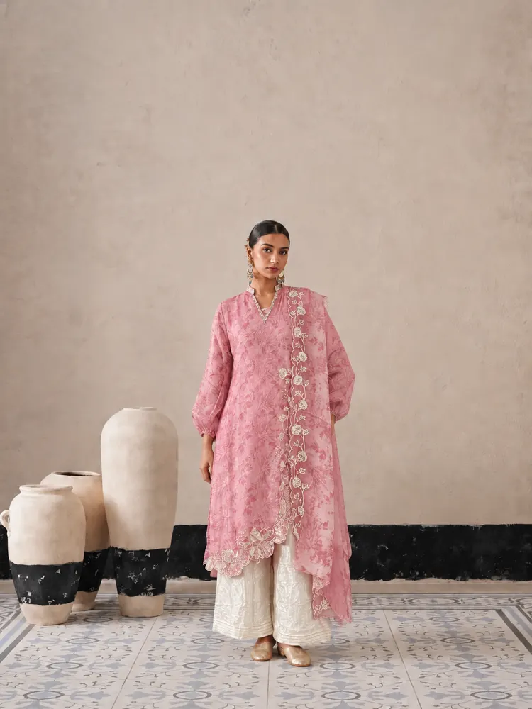 Pink Ivory Long Pakistani Suit-1