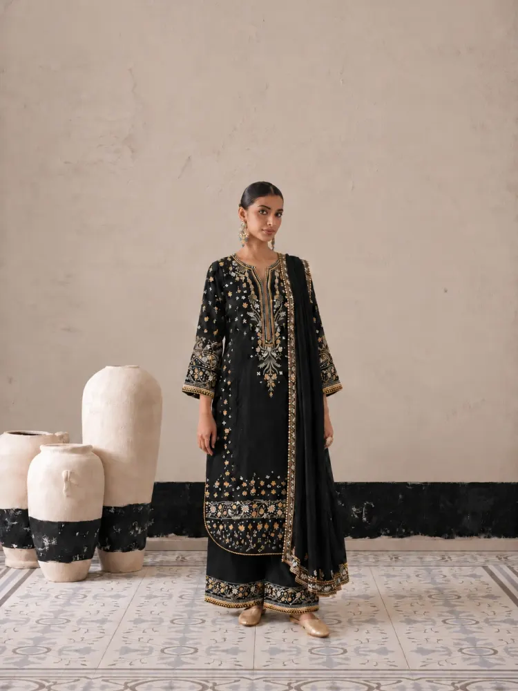 Black Pakistani Long Suit-2