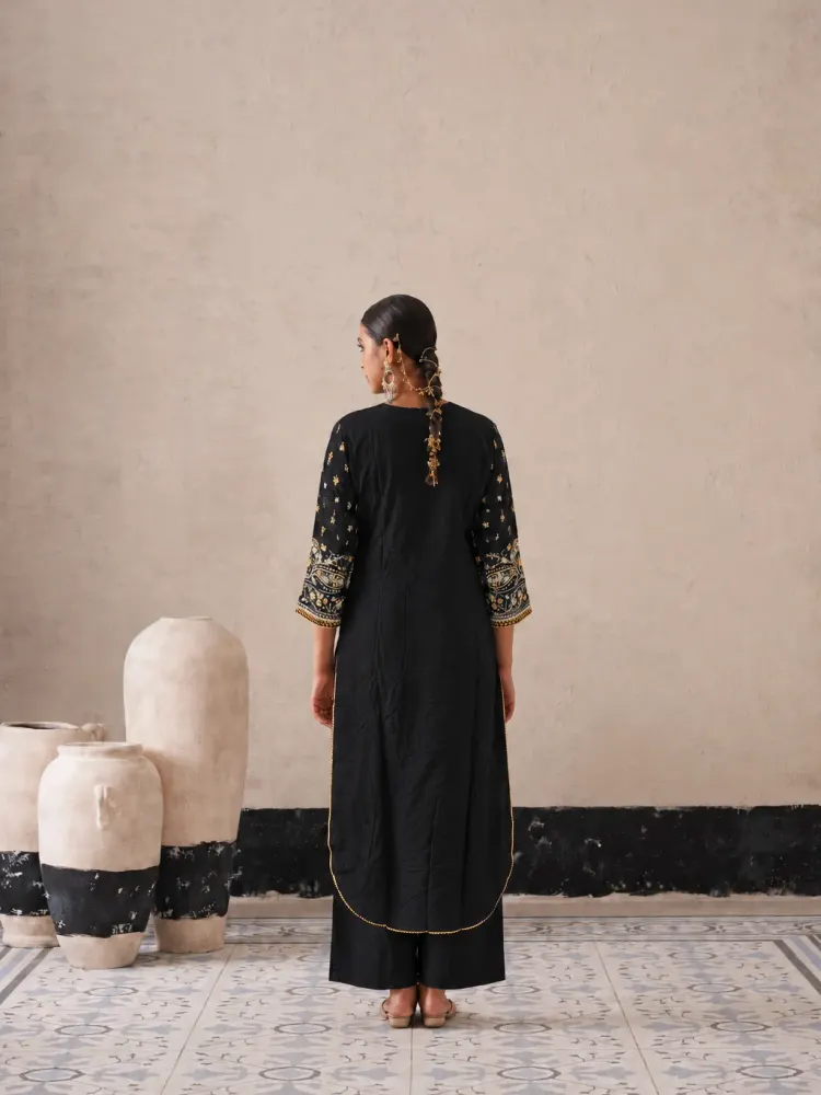 Black Pakistani Long Suit-1