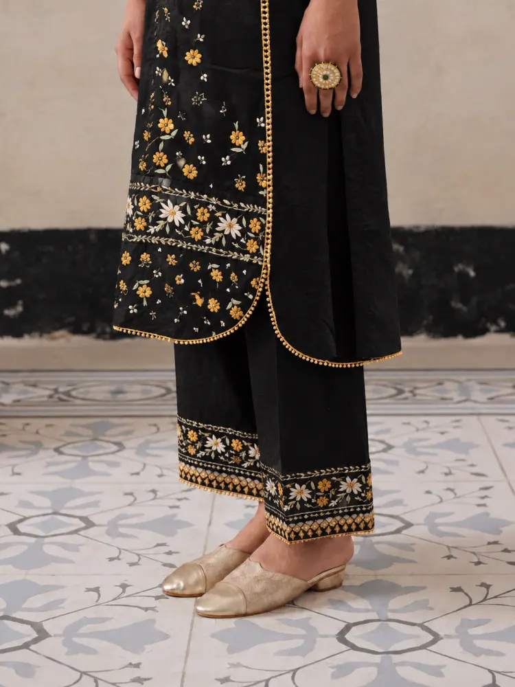 Black Pakistani Long Suit-0