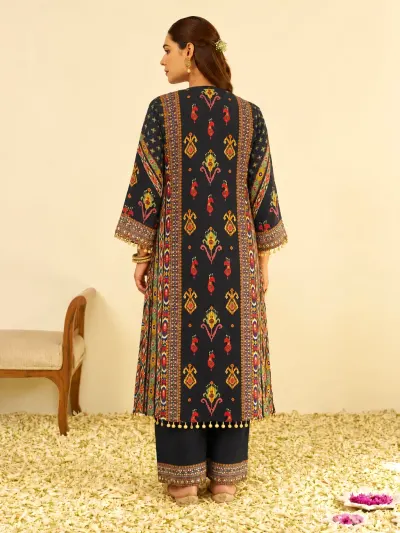 Traditional Ikat Print Suit-3